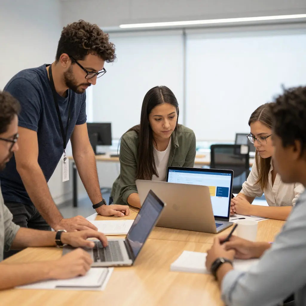 Team working on digitization projects